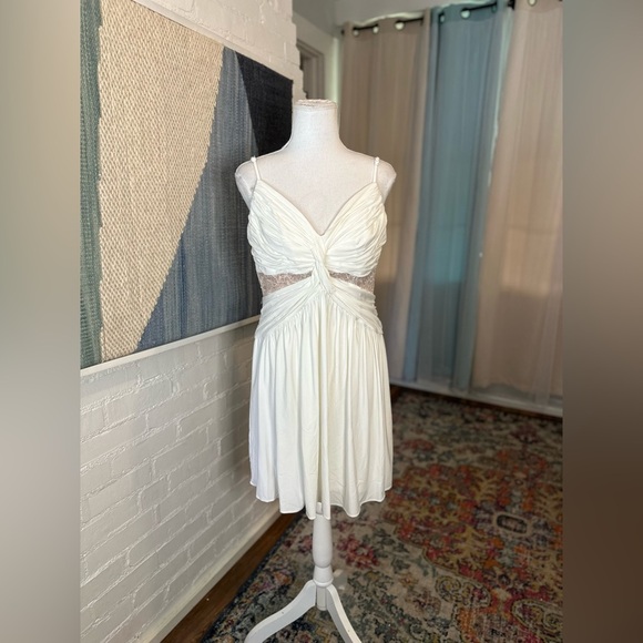 BCBG Max Azria Cream Cocktail Dress - Picture 3 of 10